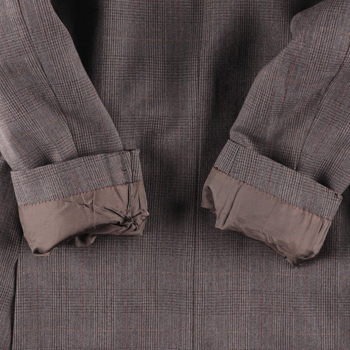 St Michael Check Pattern Wool Tailored Jacket, Made in the UK, Men's Size Medium wool gray type Vintage Second Hand