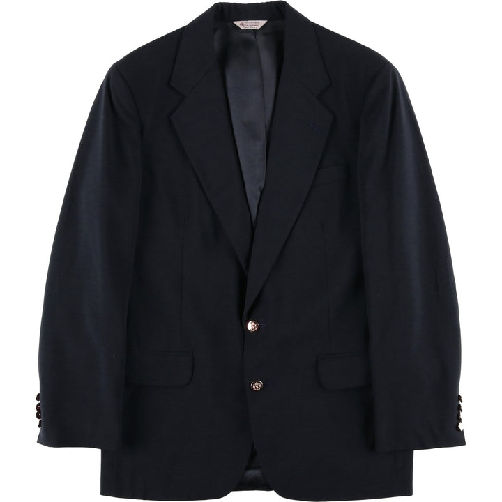 CHRISTOPHER HAYES Navy Blazer, Tailored Jacket, Made in USA, Men's Size M wool navy blue type Vintage Second Hand