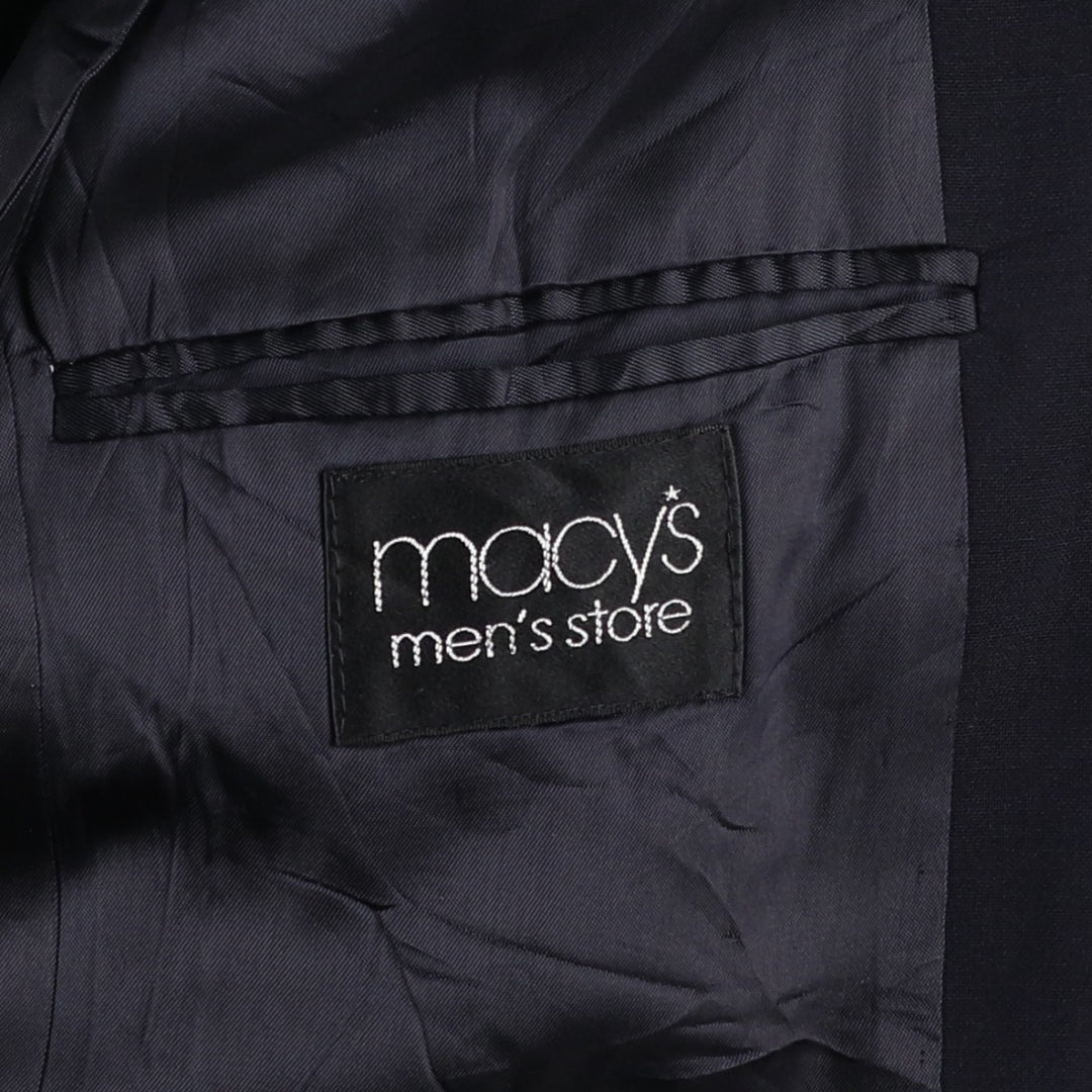 CHRISTOPHER HAYES Navy Blazer, Tailored Jacket, Made in USA, Men's Size M wool navy blue type Vintage Second Hand