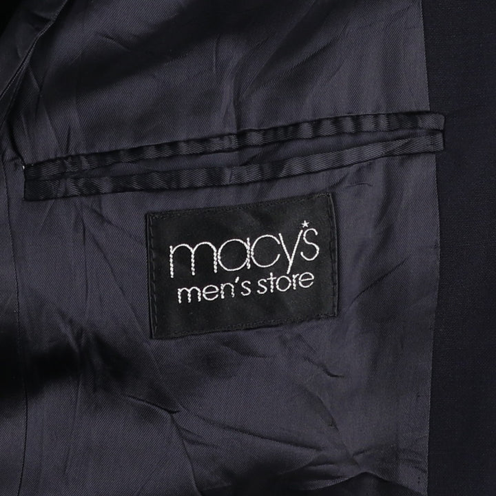 CHRISTOPHER HAYES Navy Blazer, Tailored Jacket, Made in USA, Men's Size M wool navy blue type Vintage Second Hand