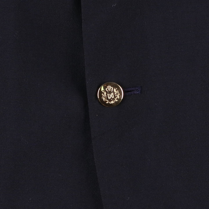 CHRISTOPHER HAYES Navy Blazer, Tailored Jacket, Made in USA, Men's Size M wool navy blue type Vintage Second Hand