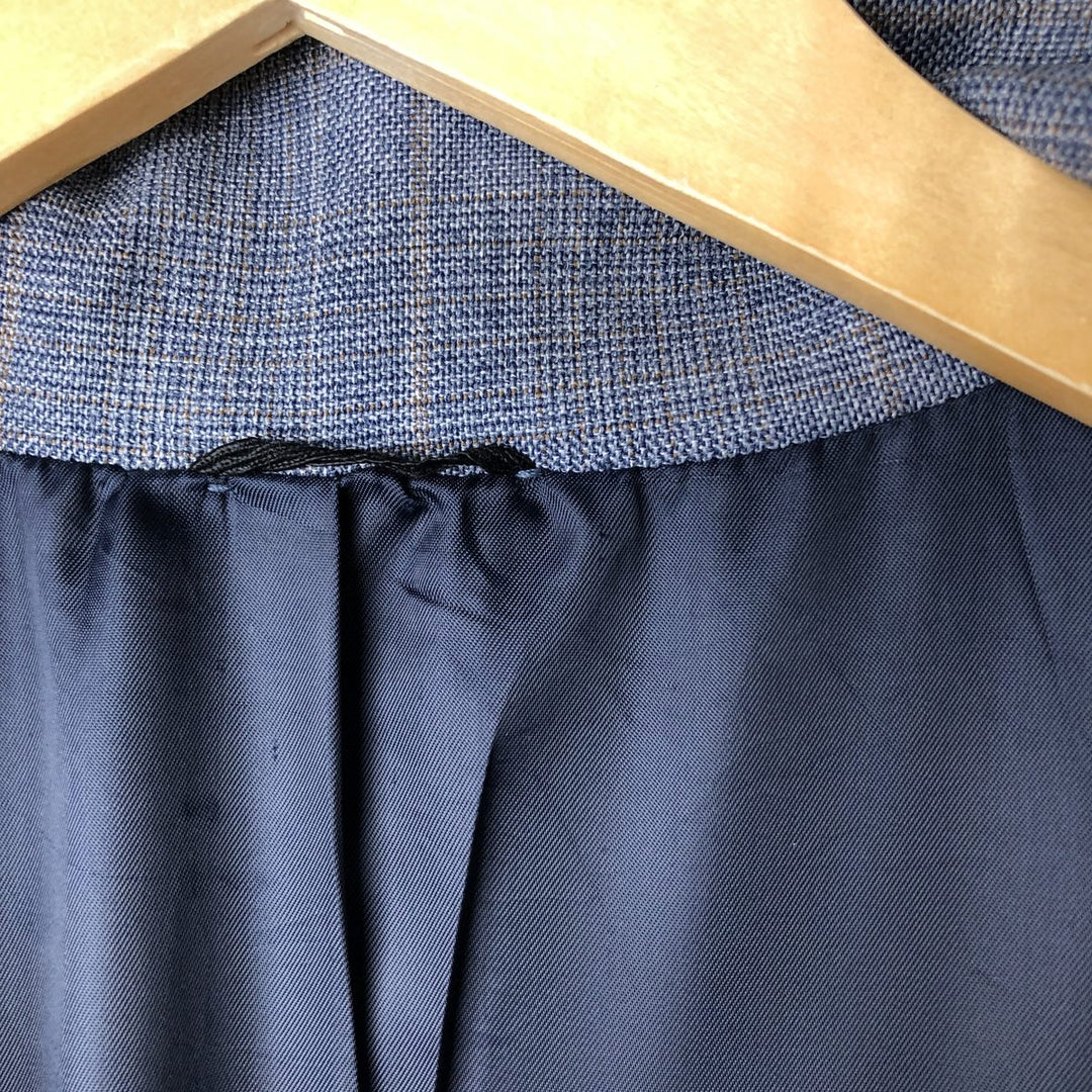 Vintage 70s-80'S Levi's Action Suit Sta-Press Check Pattern Tailored Jacket, Men's Size Medium unclear navy blue type Vintage Second Hand