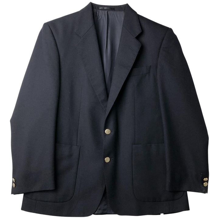 St. Michael Navy Blazer, Tailored Jacket, Men's Size Medium wool navy blue type Vintage Second Hand