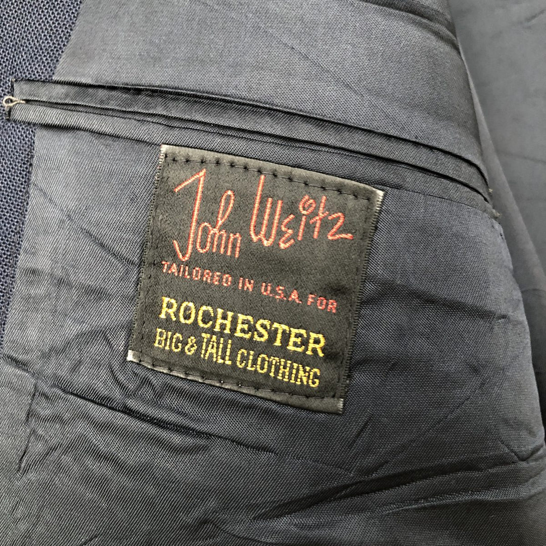 John Weitz Navy Blazer, Tailored Jacket, Made in USA, Men's Size L unclear navy blue type Vintage Second Hand