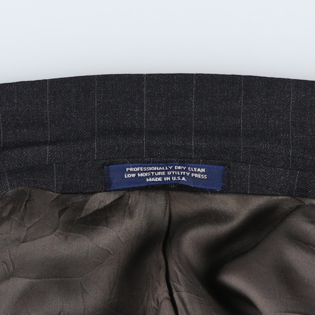 EVAN-PICONE Striped Wool Tailored Jacket, Made in USA, Men's Size L wool black type Vintage Second Hand