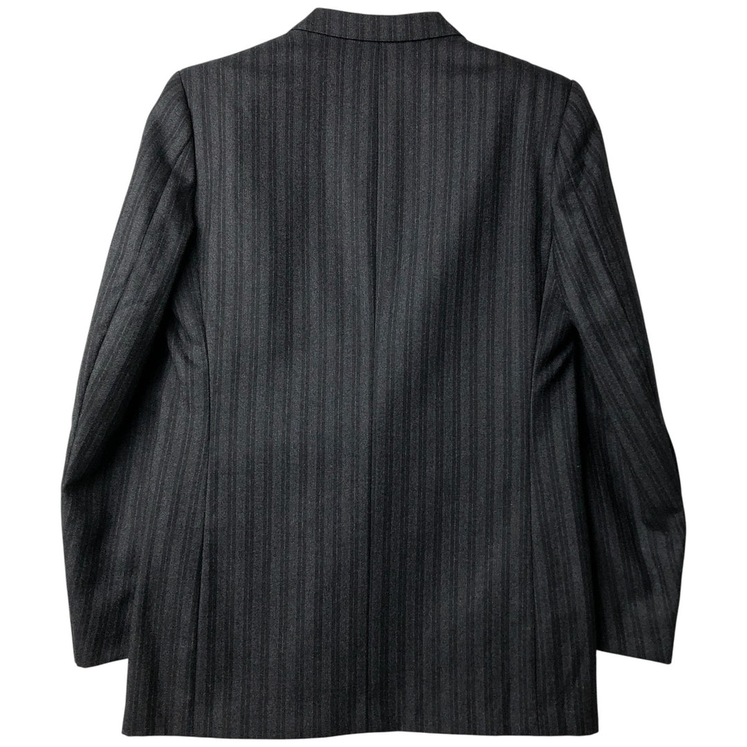 JACQUES FLASTER Striped Wool Tailored Jacket, Made in France, Men's Size M wool black type Vintage Second Hand
