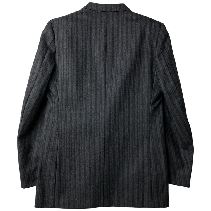 JACQUES FLASTER Striped Wool Tailored Jacket, Made in France, Men's Size M wool black type Vintage Second Hand