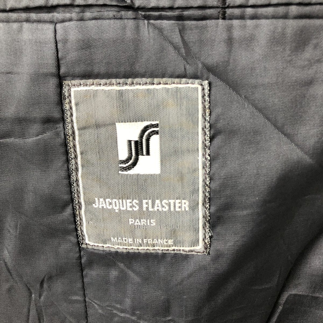 JACQUES FLASTER Striped Wool Tailored Jacket, Made in France, Men's Size M wool black type Vintage Second Hand