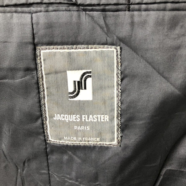 JACQUES FLASTER Striped Wool Tailored Jacket, Made in France, Men's Size M wool black type Vintage Second Hand