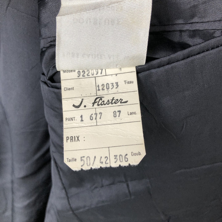 JACQUES FLASTER Striped Wool Tailored Jacket, Made in France, Men's Size M wool black type Vintage Second Hand