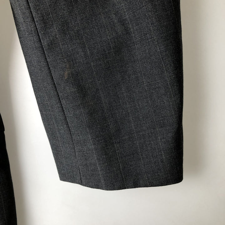 Kasper Striped Wool Tailored Jacket, Made in USA, Men's Size Medium unclear Charcoal Vintage Second Hand