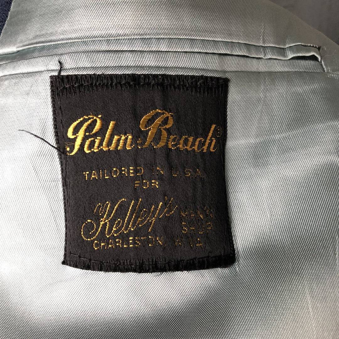1990'S Vintage Palm Beach Tailored Jacket, Made in USA, Men's Size Medium unclear navy blue type Vintage Second Hand