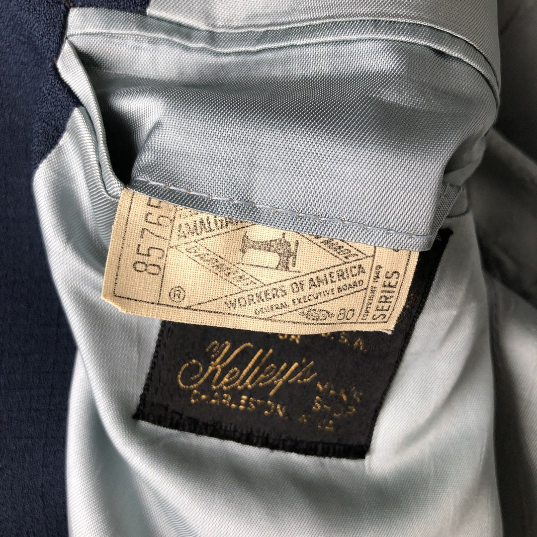1990'S Vintage Palm Beach Tailored Jacket, Made in USA, Men's Size Medium unclear navy blue type Vintage Second Hand