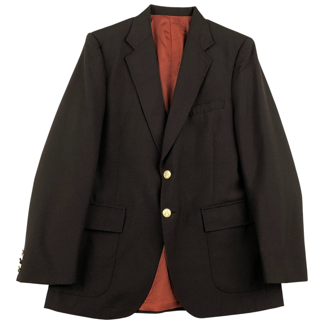 Wool tailored jacket, made in Canada, men's size S polyester brown type Vintage Second Hand