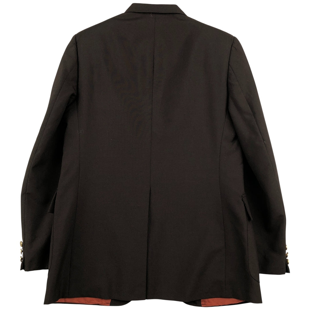 Wool tailored jacket, made in Canada, men's size S polyester brown type Vintage Second Hand