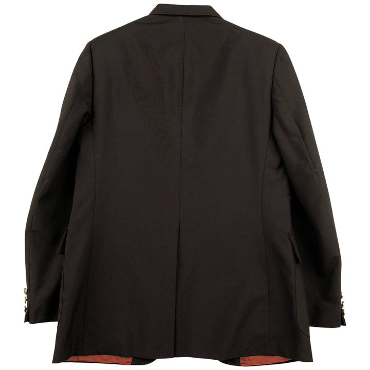 Wool tailored jacket, made in Canada, men's size S polyester brown type Vintage Second Hand