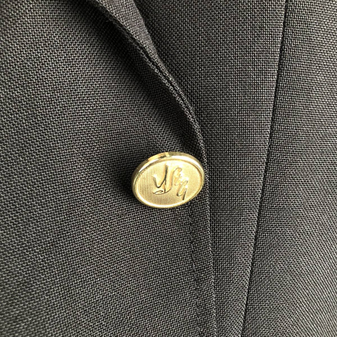 Wool tailored jacket, made in Canada, men's size S polyester brown type Vintage Second Hand