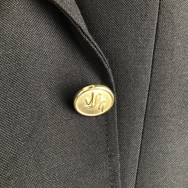 Wool tailored jacket, made in Canada, men's size S polyester brown type Vintage Second Hand