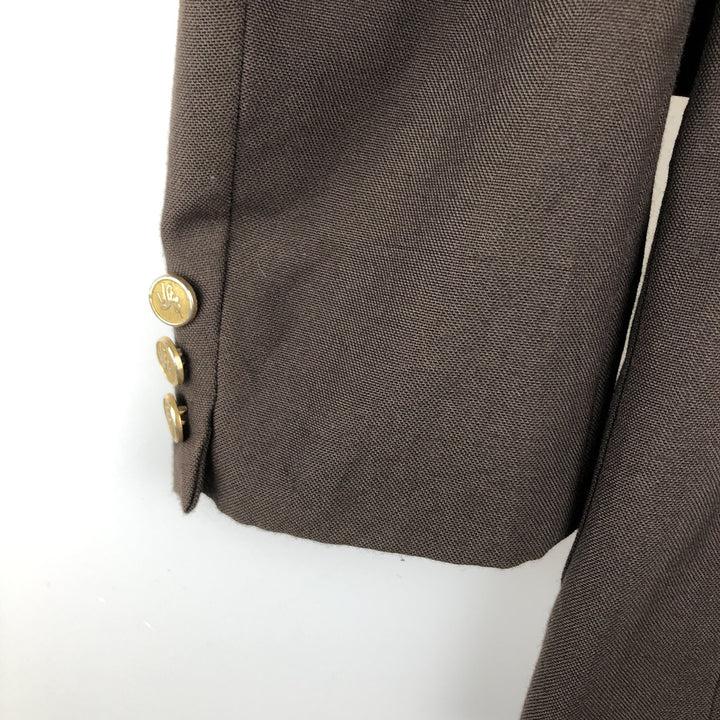 Wool tailored jacket, made in Canada, men's size S polyester brown type Vintage Second Hand