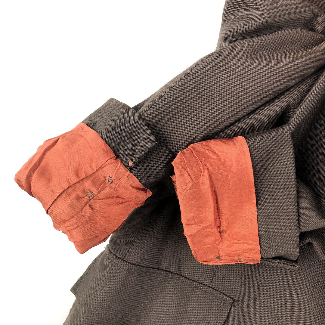 Wool tailored jacket, made in Canada, men's size S polyester brown type Vintage Second Hand