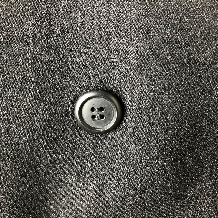 The Label Double-Breasted Peak Lapel Wool Tailored Jacket, Made in England, Men's Size L wool Charcoal Vintage Second Hand