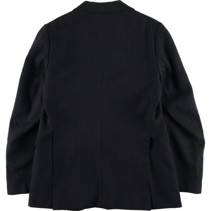 Scat's Stripe Pattern Tailored Jacket, Men's Size Medium unclear black type Vintage Second Hand