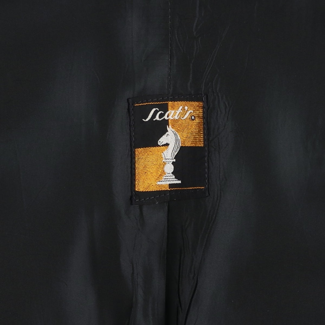 Scat's Stripe Pattern Tailored Jacket, Men's Size Medium unclear black type Vintage Second Hand