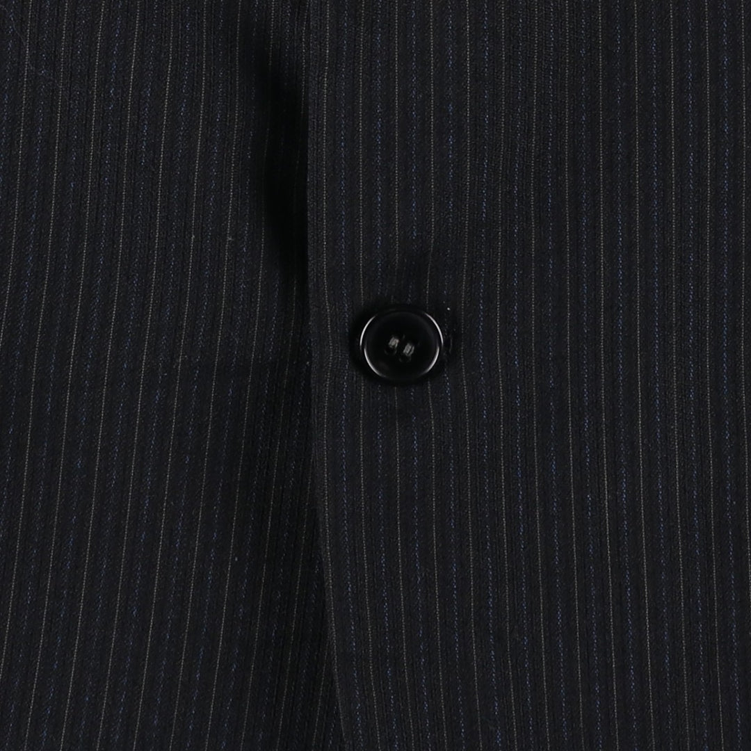 Scat's Stripe Pattern Tailored Jacket, Men's Size Medium unclear black type Vintage Second Hand
