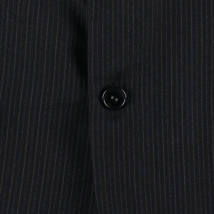 Scat's Stripe Pattern Tailored Jacket, Men's Size Medium unclear black type Vintage Second Hand