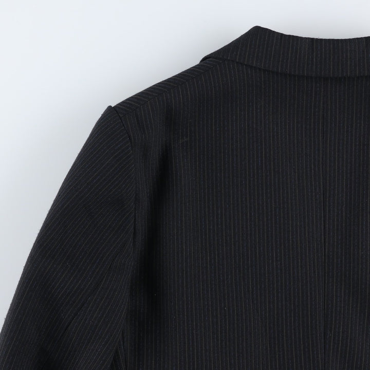 Scat's Stripe Pattern Tailored Jacket, Men's Size Medium unclear black type Vintage Second Hand