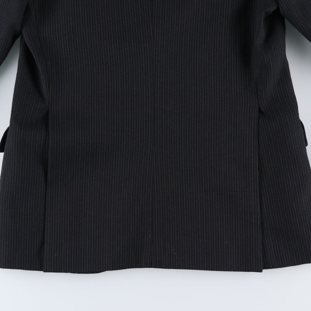 Scat's Stripe Pattern Tailored Jacket, Men's Size Medium unclear black type Vintage Second Hand