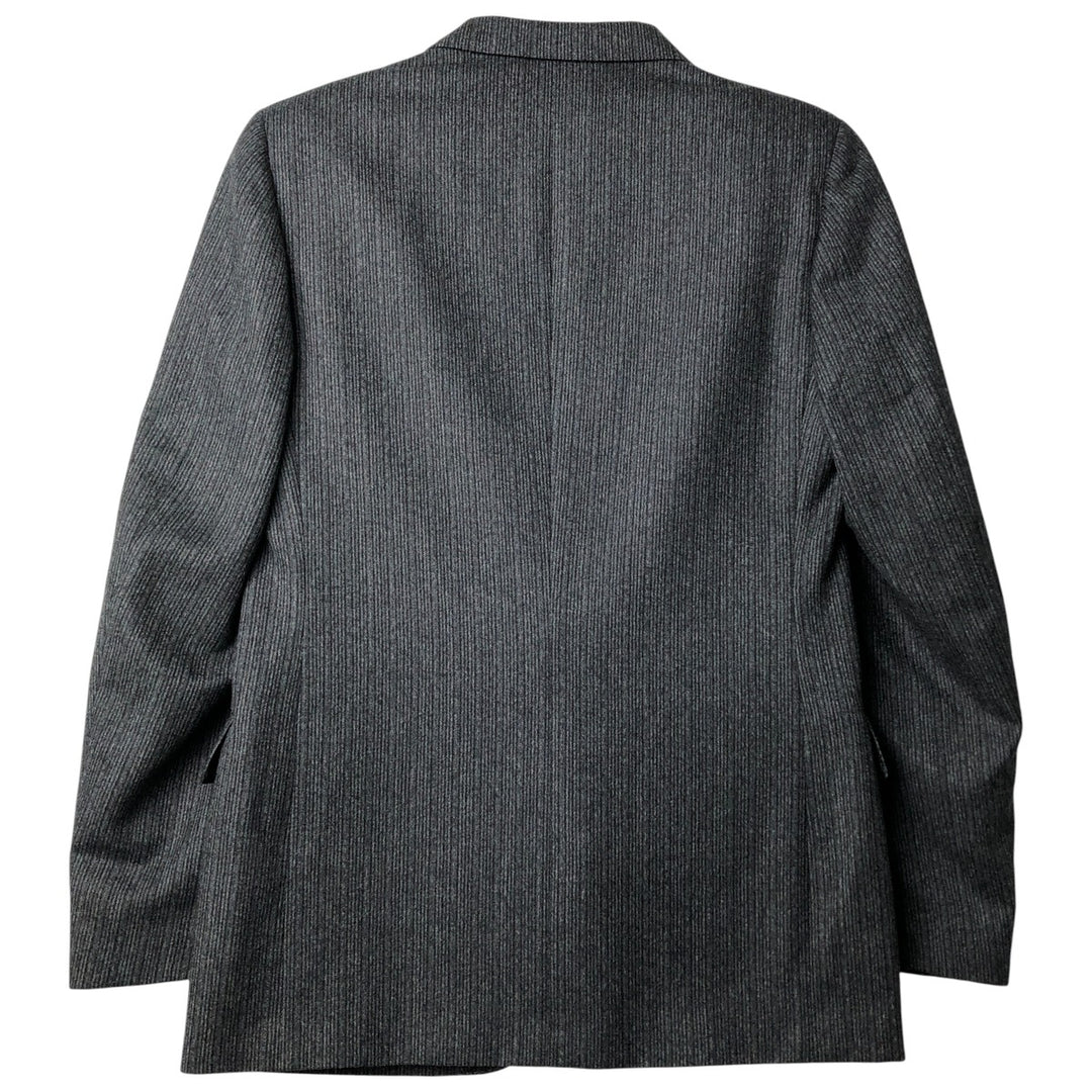 Fuentecapala Striped Pattern Wool Tailored Jacket, Men's Size M wool Charcoal Vintage Second Hand