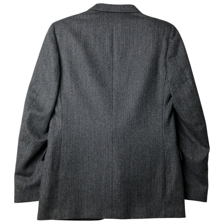 Fuentecapala Striped Pattern Wool Tailored Jacket, Men's Size M wool Charcoal Vintage Second Hand