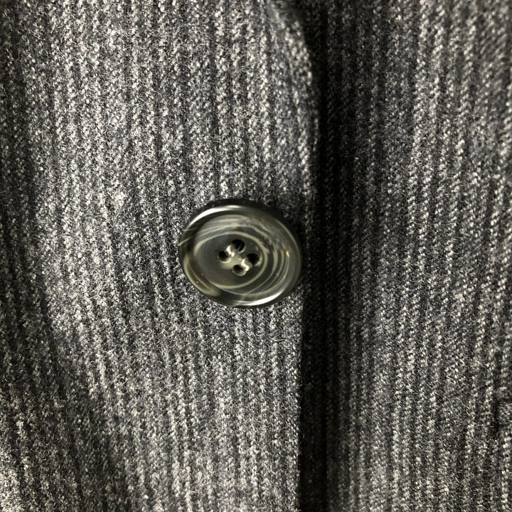 Fuentecapala Striped Pattern Wool Tailored Jacket, Men's Size M wool Charcoal Vintage Second Hand