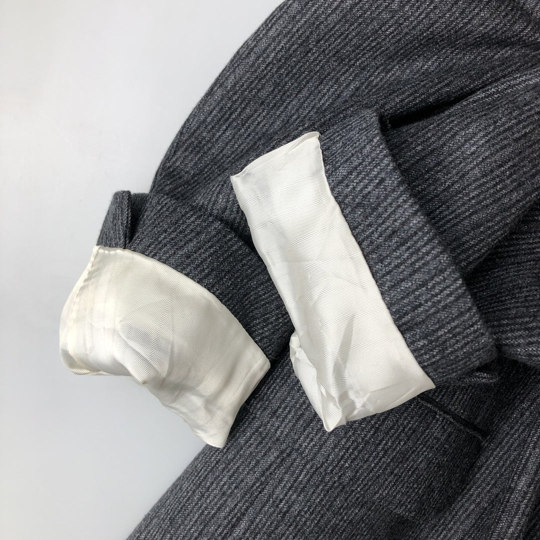 Fuentecapala Striped Pattern Wool Tailored Jacket, Men's Size M wool Charcoal Vintage Second Hand
