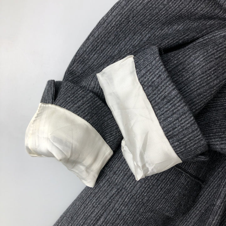 Fuentecapala Striped Pattern Wool Tailored Jacket, Men's Size M wool Charcoal Vintage Second Hand