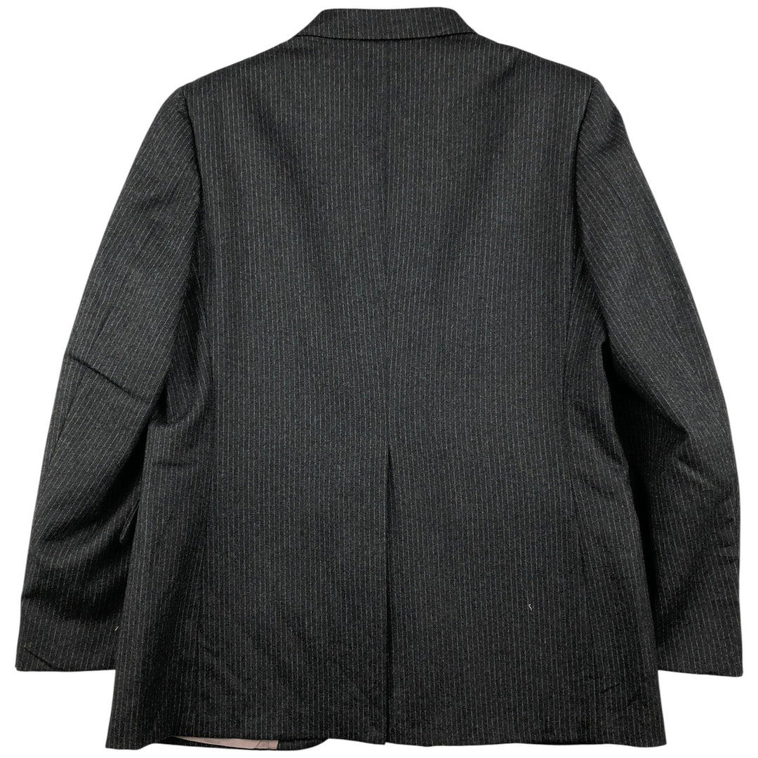 TIP TOP Medalist Stripe Pattern Wool Tailored Jacket Men's Size L wool Charcoal Vintage Second Hand