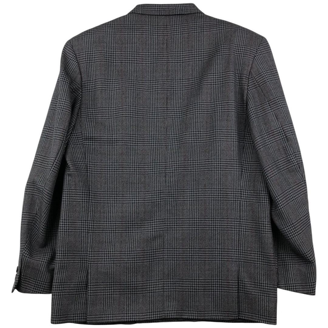 next Glen Check Peak Lapel Double-Breasted Wool Tailored Jacket Men's Size M wool gray type Vintage Second Hand