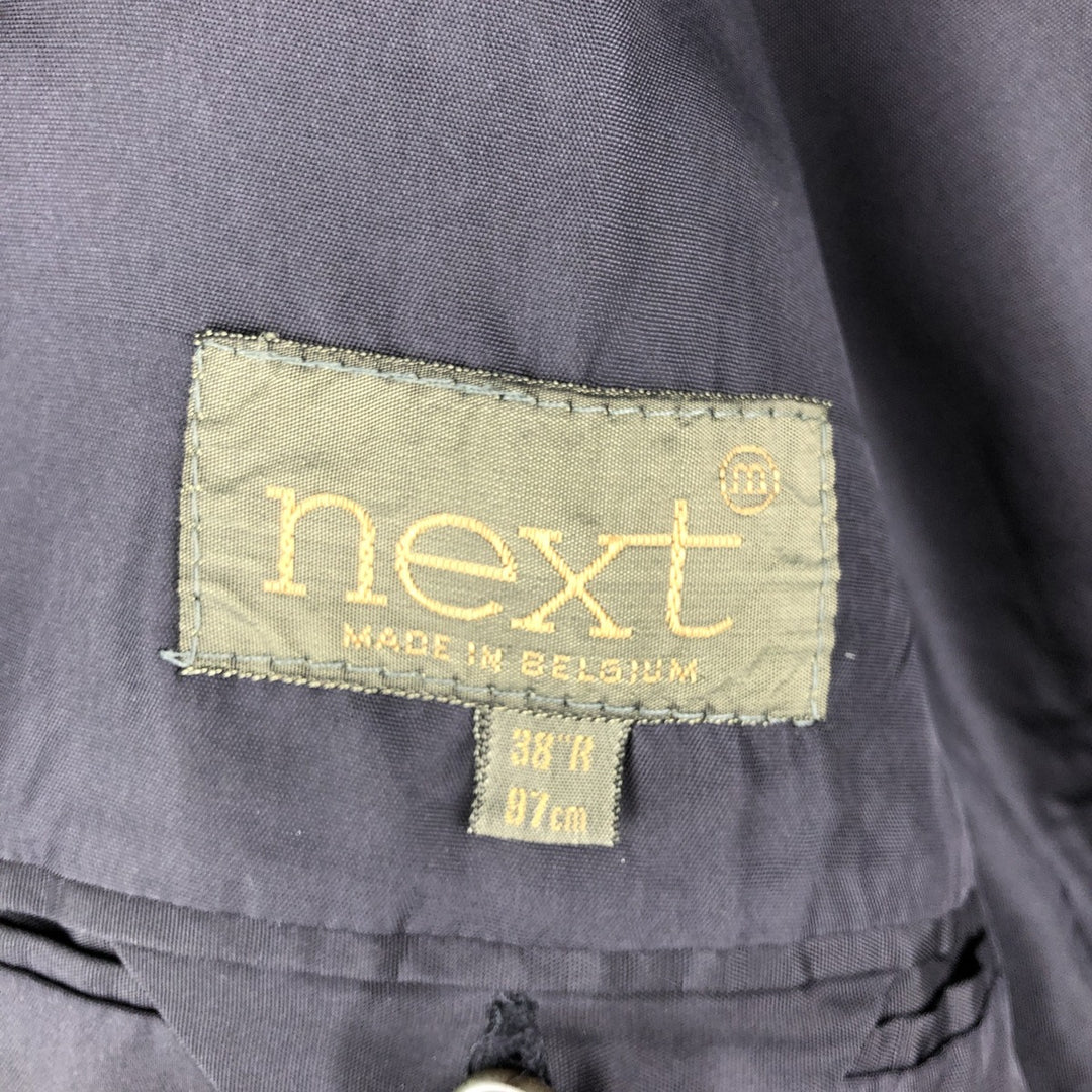 next Glen Check Peak Lapel Double-Breasted Wool Tailored Jacket Men's Size M wool gray type Vintage Second Hand