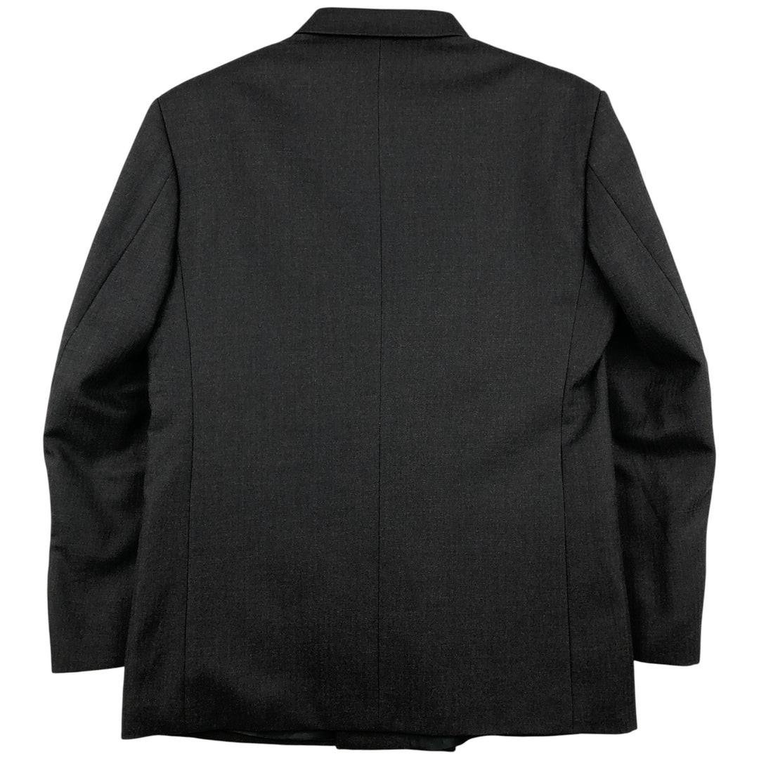 SKOPES Peak Lapel Double-Breasted Wool Tailored Jacket, Men's Size Medium wool Charcoal Vintage Second Hand