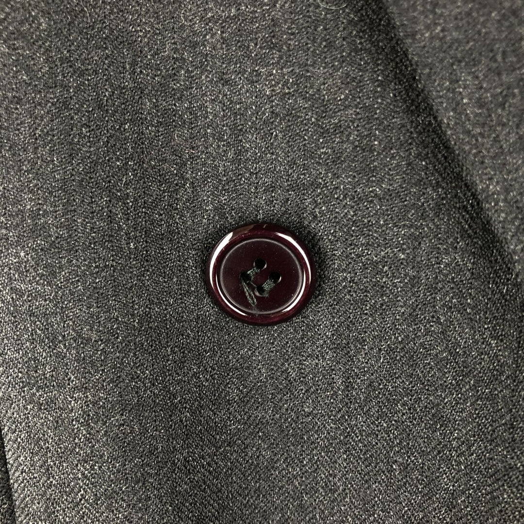 SKOPES Peak Lapel Double-Breasted Wool Tailored Jacket, Men's Size Medium wool Charcoal Vintage Second Hand
