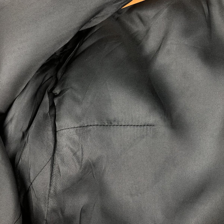 SKOPES Peak Lapel Double-Breasted Wool Tailored Jacket, Men's Size Medium wool Charcoal Vintage Second Hand