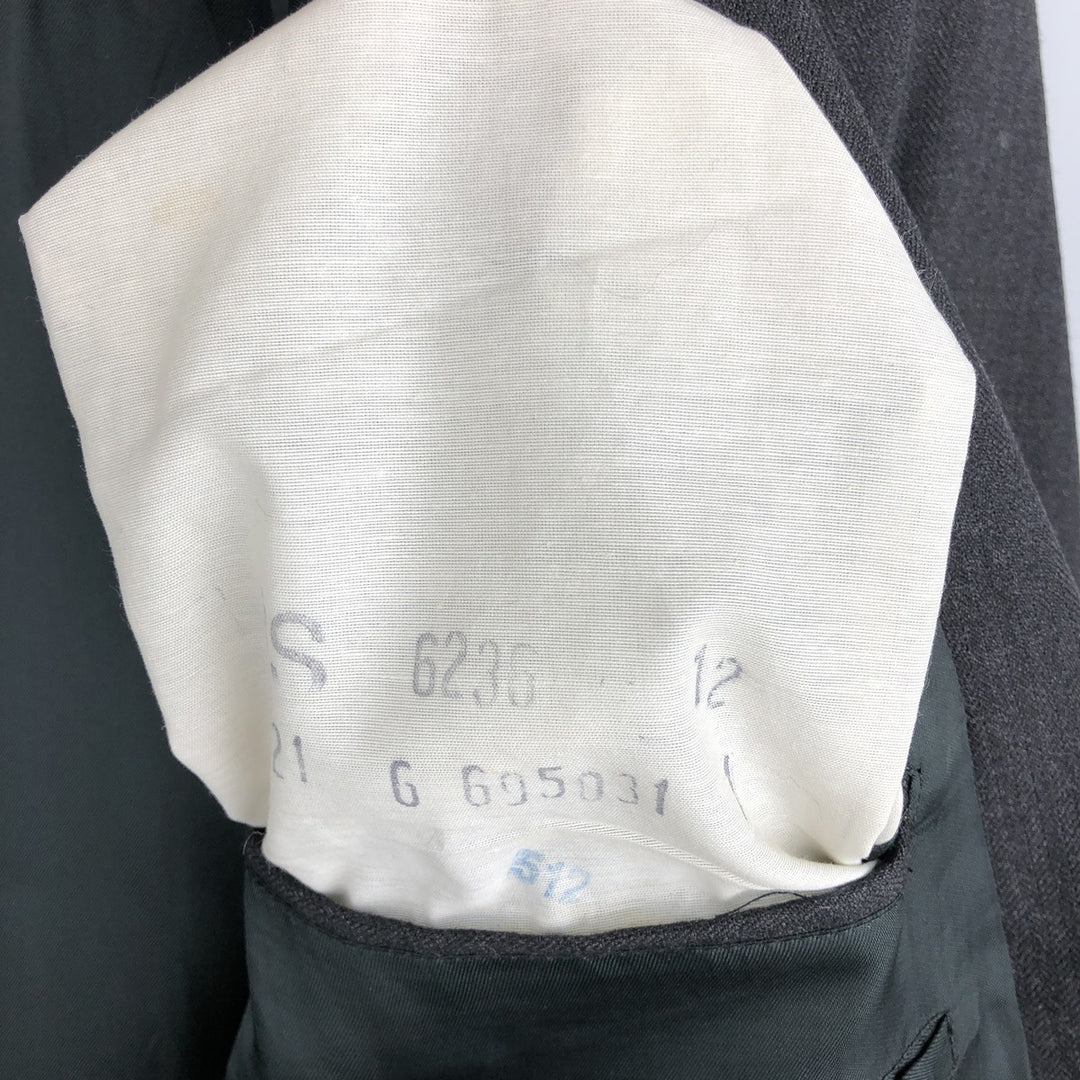 SKOPES Peak Lapel Double-Breasted Wool Tailored Jacket, Men's Size Medium wool Charcoal Vintage Second Hand