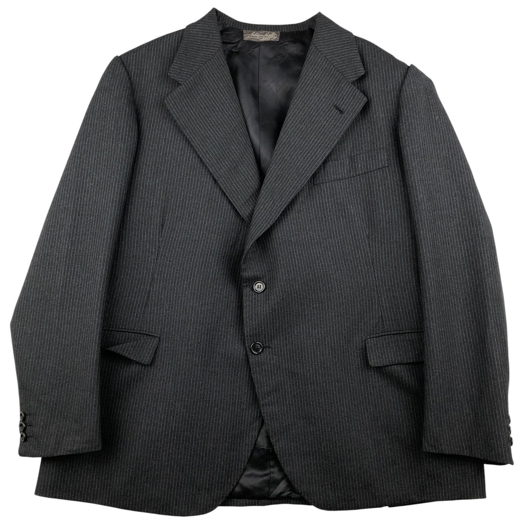 Andies Sevilla Striped Wool Tailored Jacket, Men's Size L unclear Charcoal Vintage Second Hand