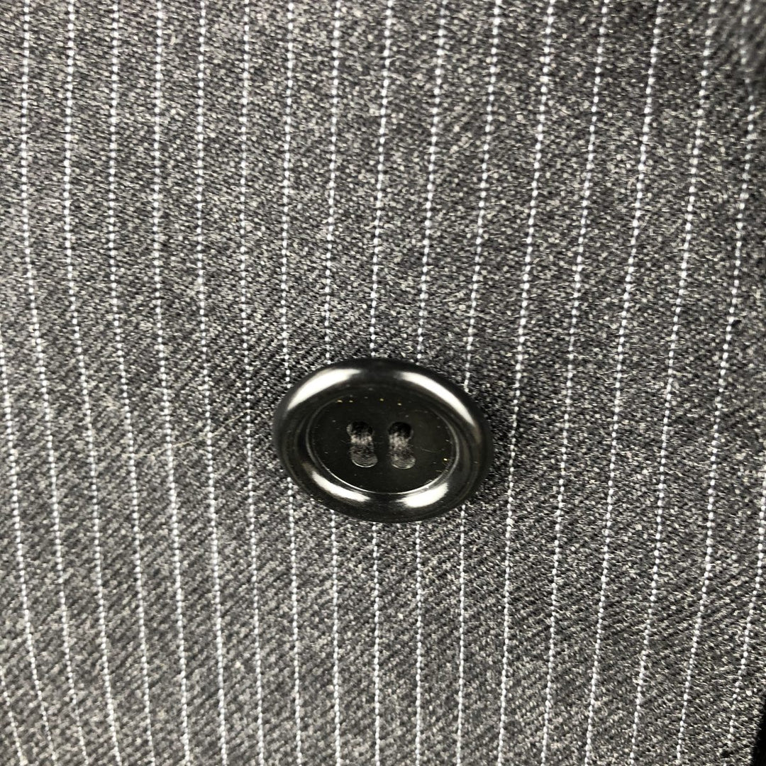 Andies Sevilla Striped Wool Tailored Jacket, Men's Size L unclear Charcoal Vintage Second Hand