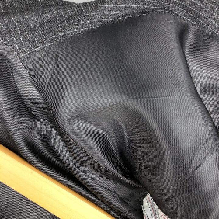 Andies Sevilla Striped Wool Tailored Jacket, Men's Size L unclear Charcoal Vintage Second Hand