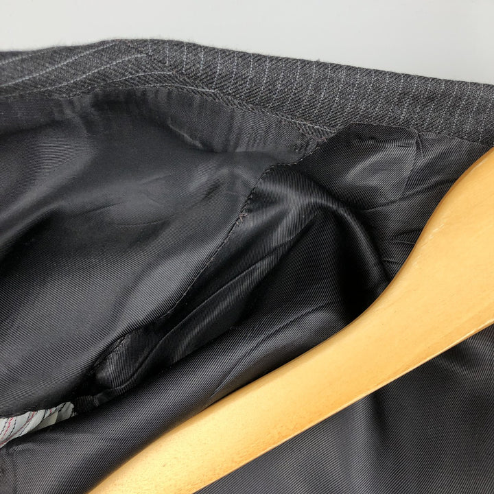 Andies Sevilla Striped Wool Tailored Jacket, Men's Size L unclear Charcoal Vintage Second Hand