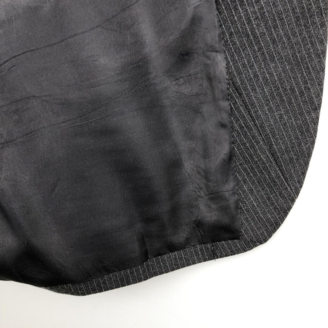 Andies Sevilla Striped Wool Tailored Jacket, Men's Size L unclear Charcoal Vintage Second Hand