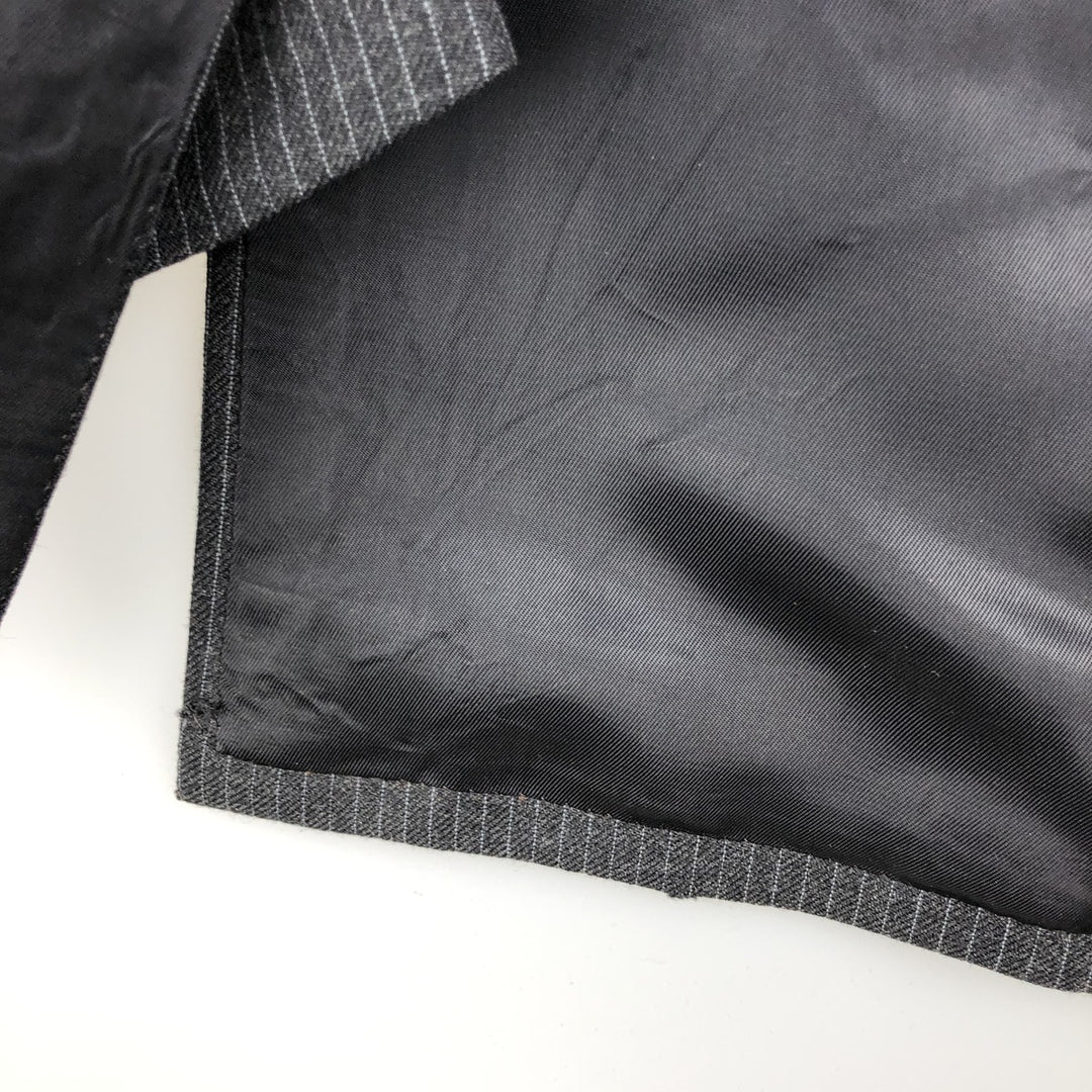 Andies Sevilla Striped Wool Tailored Jacket, Men's Size L unclear Charcoal Vintage Second Hand