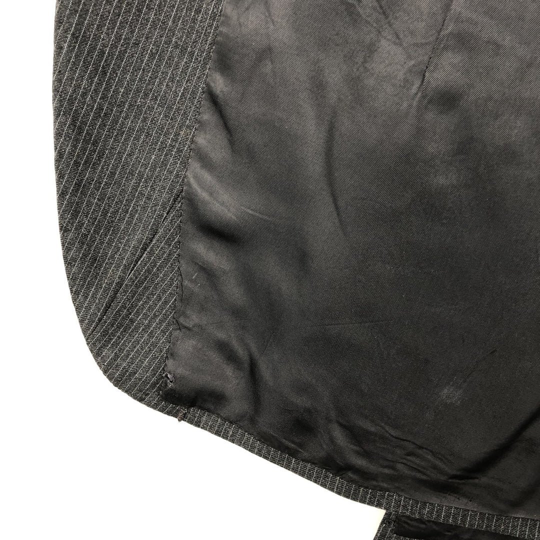 Andies Sevilla Striped Wool Tailored Jacket, Men's Size L unclear Charcoal Vintage Second Hand